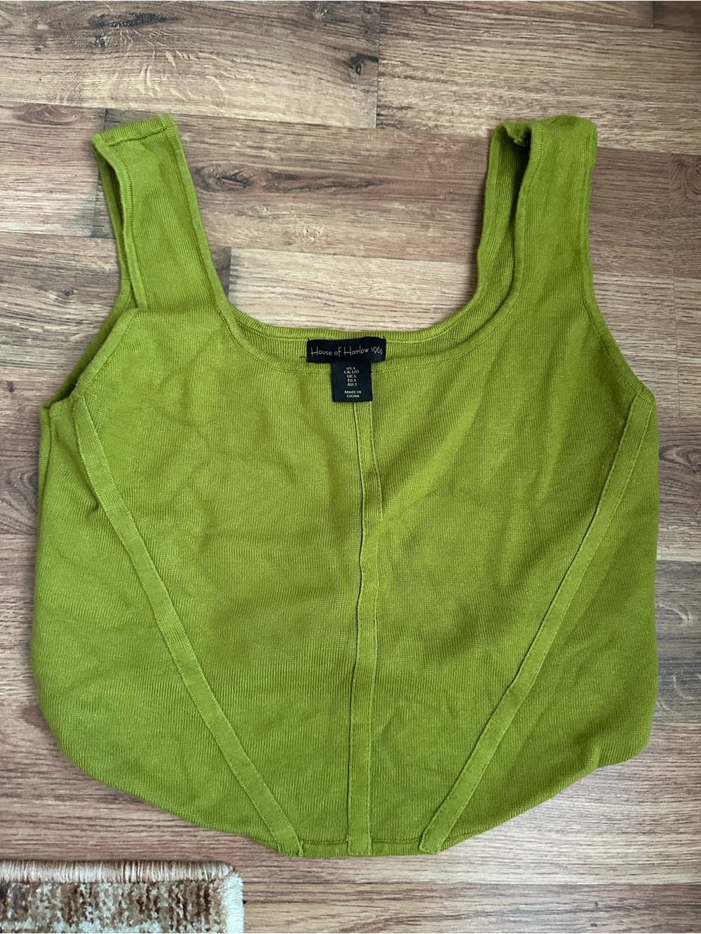 House of Harlow 1960 Chartreuse Scoop Neck Tank